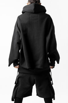 画像をギャラリービューアに読み込む, DEFORMATER.® CUTTING EDGE HOODIE / FLEECY HEAT COTTON (BLACK)