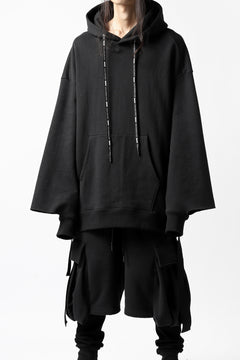 画像をギャラリービューアに読み込む, DEFORMATER.® CUTTING EDGE HOODIE / FLEECY HEAT COTTON (BLACK)