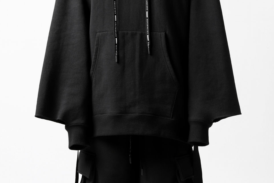 画像をギャラリービューアに読み込む, DEFORMATER.® CUTTING EDGE HOODIE / FLEECY HEAT COTTON (BLACK)