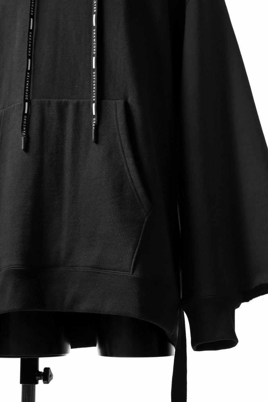 画像をギャラリービューアに読み込む, DEFORMATER.® CUTTING EDGE HOODIE / FLEECY HEAT COTTON (BLACK)