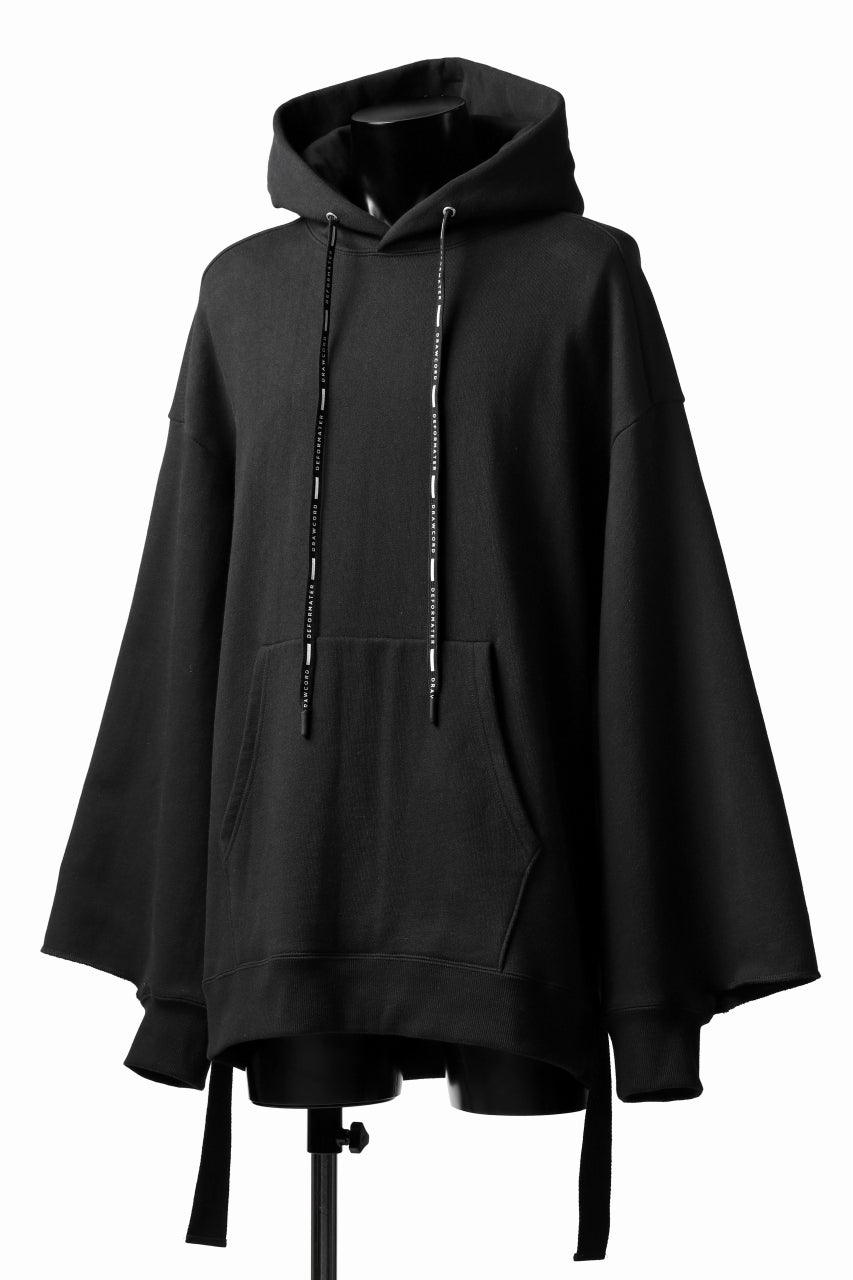 画像をギャラリービューアに読み込む, DEFORMATER.® CUTTING EDGE HOODIE / FLEECY HEAT COTTON (BLACK)