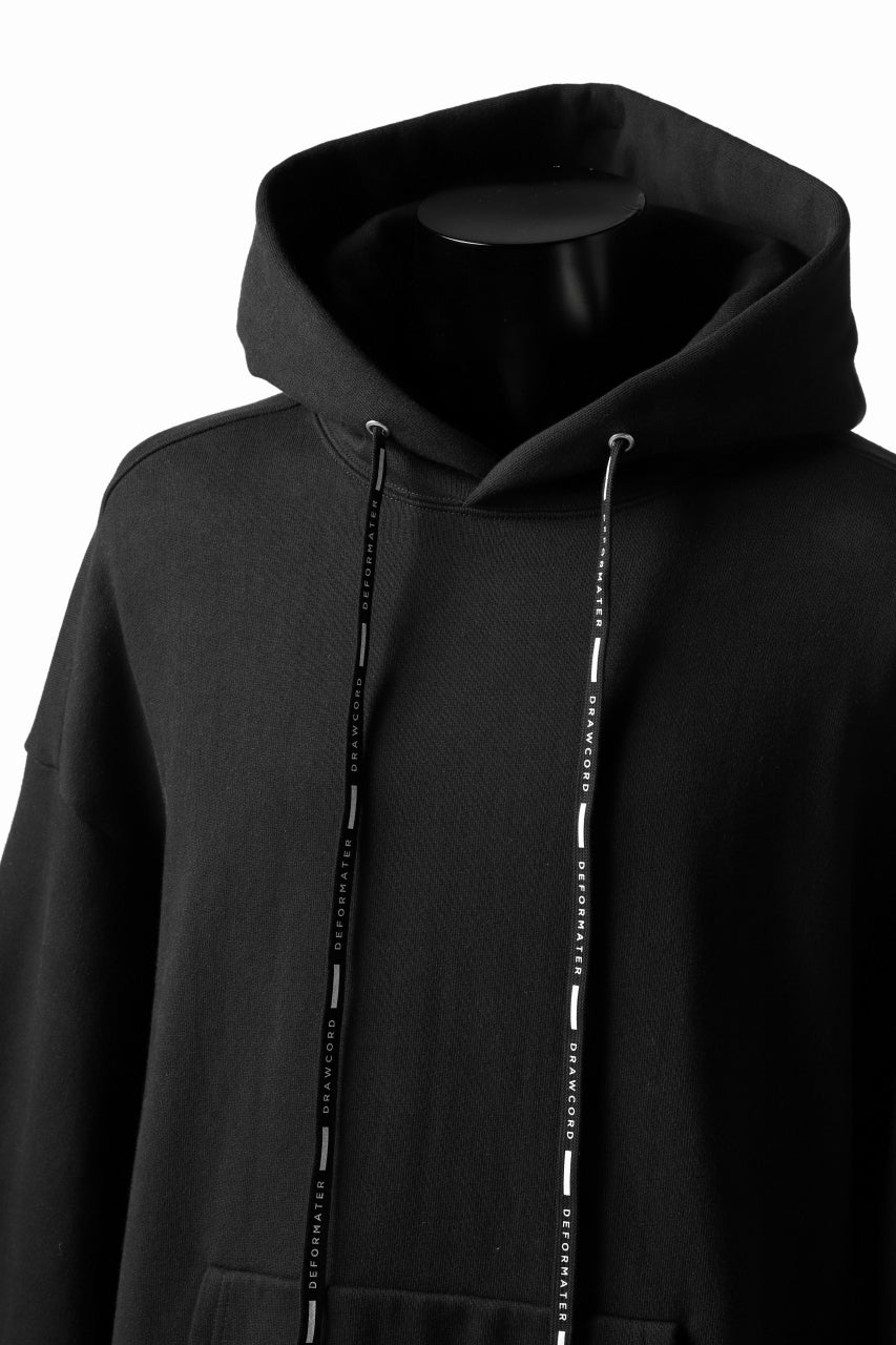 画像をギャラリービューアに読み込む, DEFORMATER.® CUTTING EDGE HOODIE / FLEECY HEAT COTTON (BLACK)