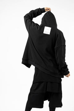 画像をギャラリービューアに読み込む, DEFORMATER.® BOMBER-HOODIE JACKET / SWEAT+WAFFLE JERSEY (BLACK)