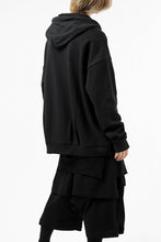 画像をギャラリービューアに読み込む, DEFORMATER.® BOMBER-HOODIE JACKET / SWEAT+WAFFLE JERSEY (BLACK)