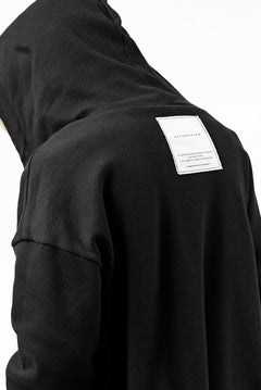 画像をギャラリービューアに読み込む, DEFORMATER.® BOMBER-HOODIE JACKET / SWEAT+WAFFLE JERSEY (BLACK)