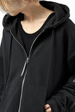 画像をギャラリービューアに読み込む, DEFORMATER.® BOMBER-HOODIE JACKET / SWEAT+WAFFLE JERSEY (BLACK)