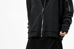 画像をギャラリービューアに読み込む, DEFORMATER.® BOMBER-HOODIE JACKET / SWEAT+WAFFLE JERSEY (BLACK)