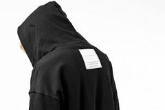 画像をギャラリービューアに読み込む, DEFORMATER.® BOMBER-HOODIE JACKET / SWEAT+WAFFLE JERSEY (BLACK)