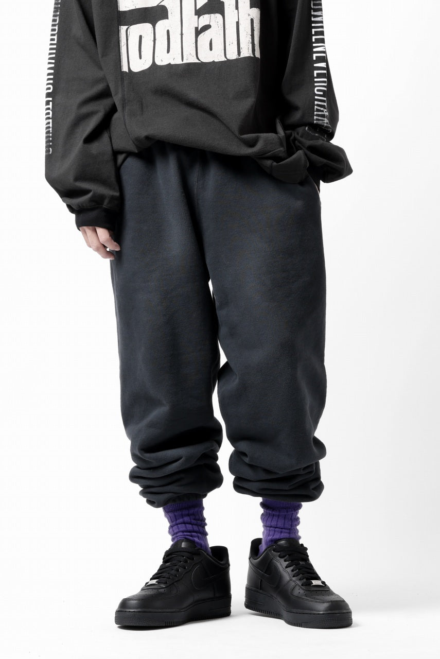 画像をギャラリービューアに読み込む, DEFORMATER.® THREE PROCESSING SWEAT JOGGER PANT - DYED/BIO/FROST EFFECT (VINTAGE BLACK)