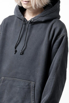 画像をギャラリービューアに読み込む, DEFORMATER.® THREE PROCESSING SWEAT HOODIE - DYED/BIO/FROST EFFECT (VINTAGE BLACK)