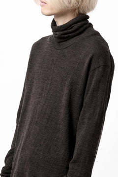 画像をギャラリービューアに読み込む, KLASICA SMOKE SMOOTH TURTLE NECK PULL / JACQUARD KNIT JERSEY (DARK OLIVE)