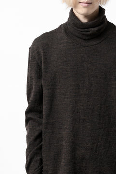 画像をギャラリービューアに読み込む, KLASICA SMOKE SMOOTH TURTLE NECK PULL / JACQUARD KNIT JERSEY (DARK OLIVE)