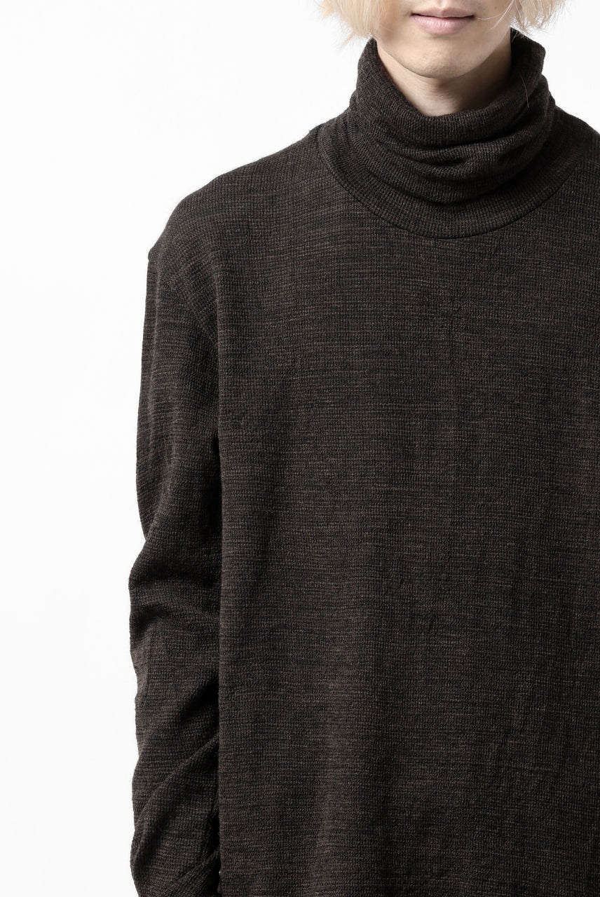 画像をギャラリービューアに読み込む, KLASICA SMOKE SMOOTH TURTLE NECK PULL / JACQUARD KNIT JERSEY (DARK OLIVE)