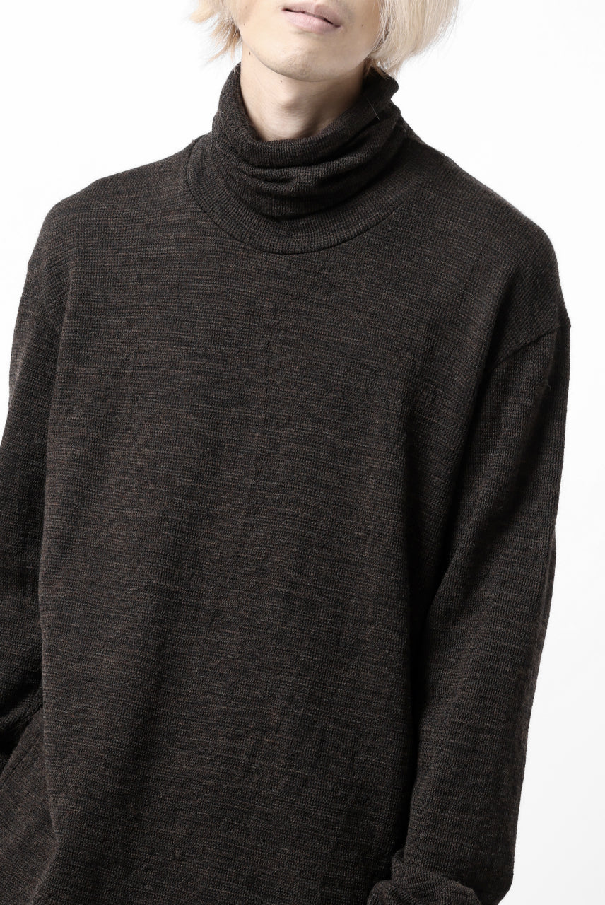 画像をギャラリービューアに読み込む, KLASICA SMOKE SMOOTH TURTLE NECK PULL / JACQUARD KNIT JERSEY (DARK OLIVE)