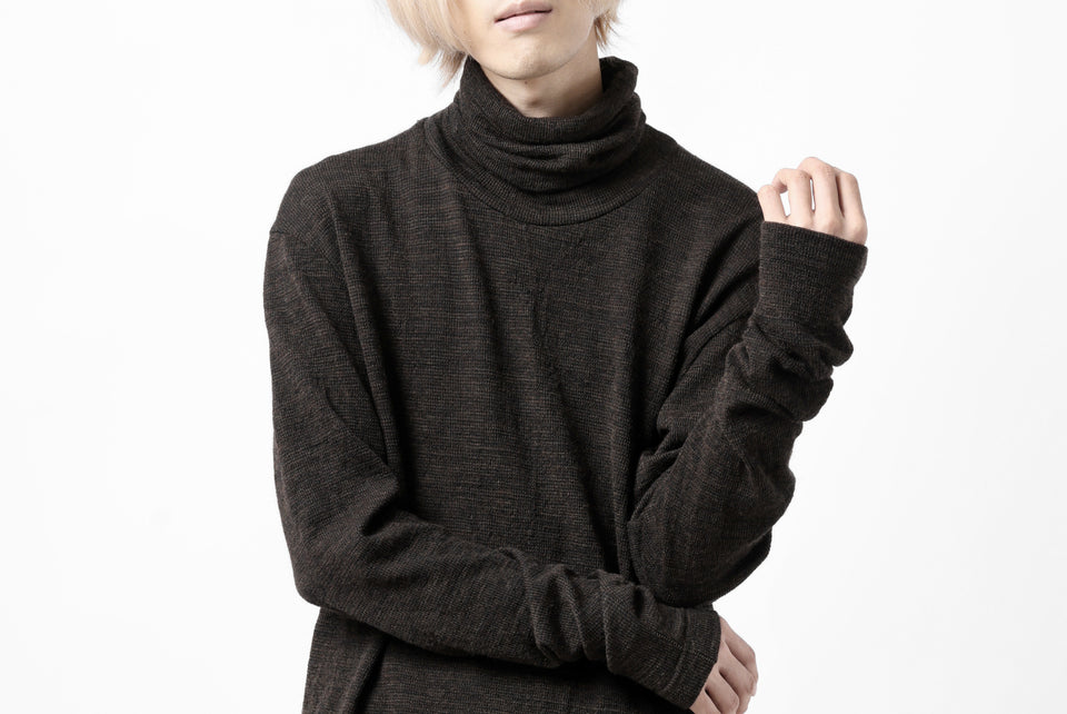 画像をギャラリービューアに読み込む, KLASICA SMOKE SMOOTH TURTLE NECK PULL / JACQUARD KNIT JERSEY (DARK OLIVE)
