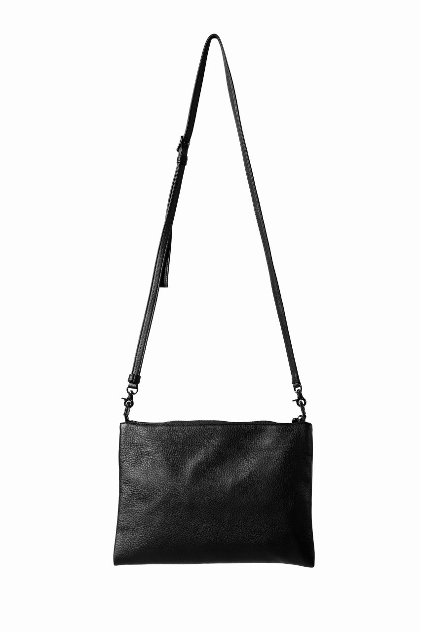 discord Yohji Yamamoto Triple Clutch Shoulder Bag / Soft Shrink Cow Leather (BLACK)