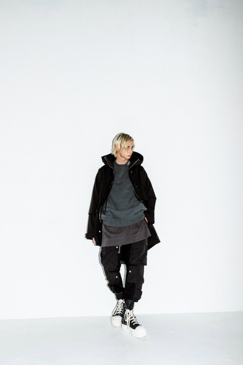 画像をギャラリービューアに読み込む, A.F ARTEFACT "LIGHT-WARMER" MODS COAT / FLEECE BONDING NYLON (BLACK)