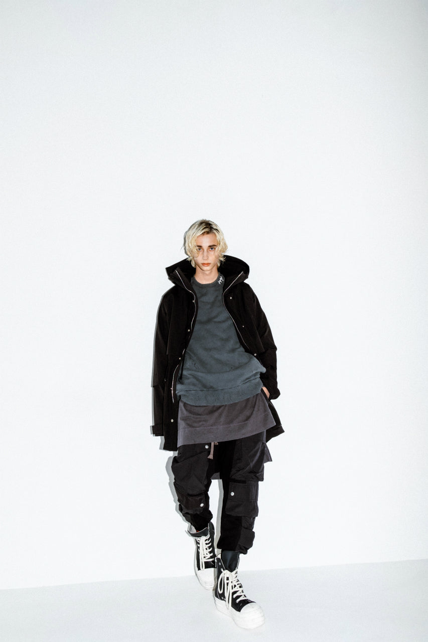 画像をギャラリービューアに読み込む, A.F ARTEFACT "LIGHT-WARMER" MODS COAT / FLEECE BONDING NYLON (BLACK)