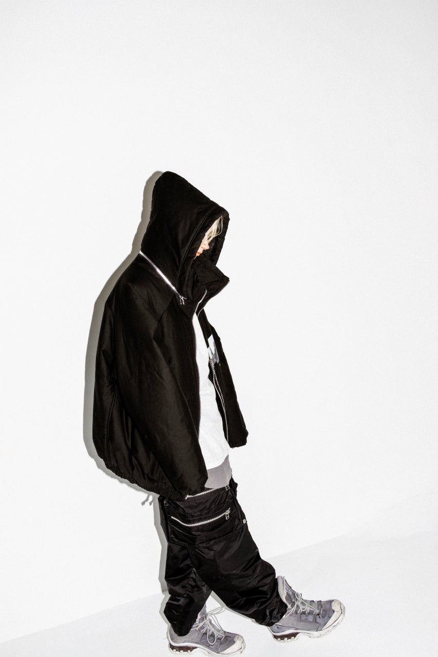 画像をギャラリービューアに読み込む, A.F ARTEFACT -SEPARATION- ZIP CARGO PANTS / LUXURY NYLON (BLACK)