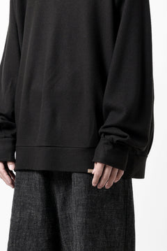 画像をギャラリービューアに読み込む, COLINA TUCK SWEAT TOP / SUPER 140s WASHABLE WOOL (EBONY)