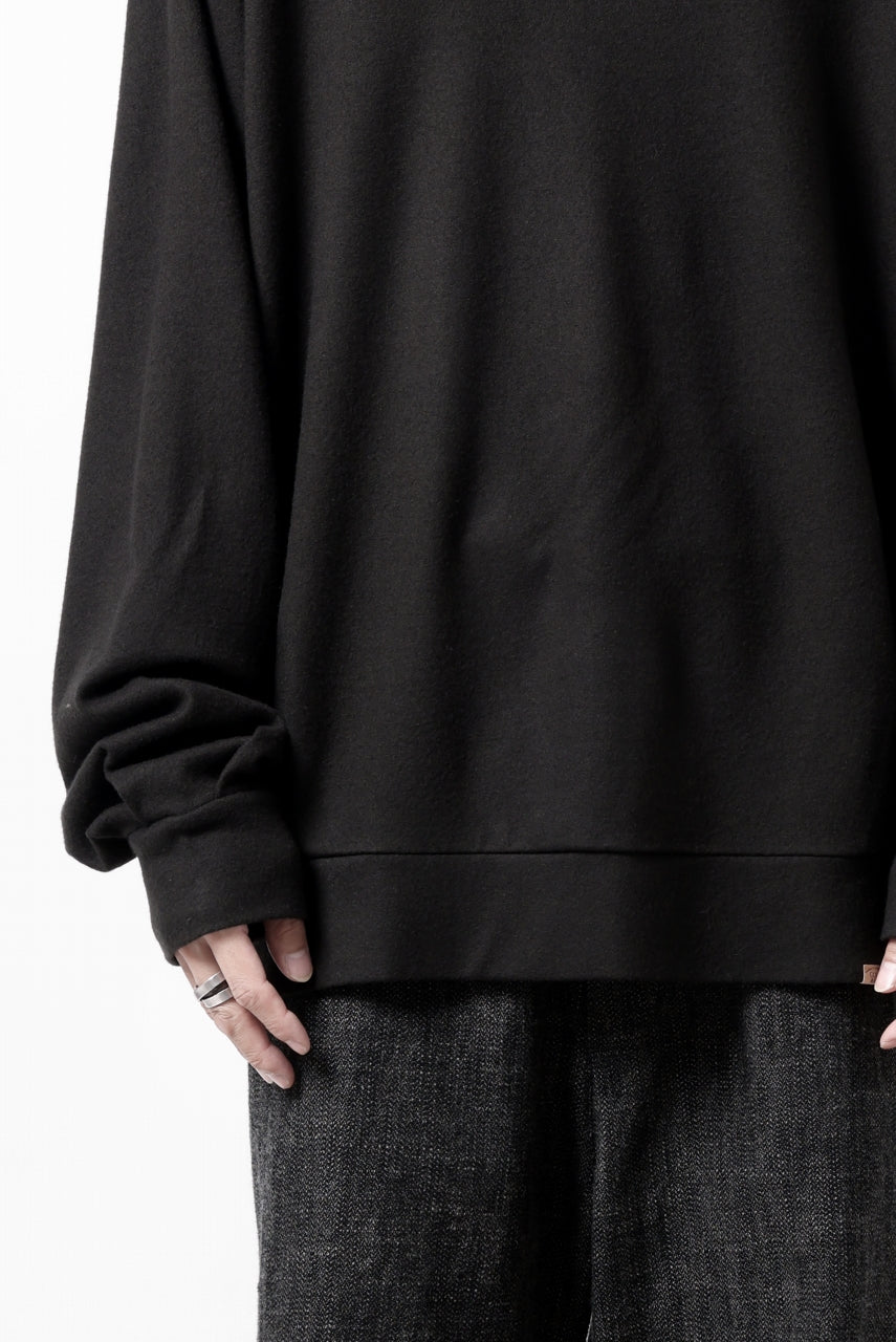 画像をギャラリービューアに読み込む, COLINA TUCK SWEAT TOP / SUPER 140s WASHABLE WOOL (EBONY)