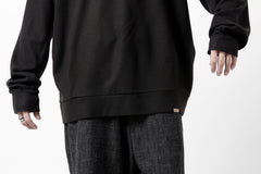 画像をギャラリービューアに読み込む, COLINA TUCK SWEAT TOP / SUPER 140s WASHABLE WOOL (EBONY)