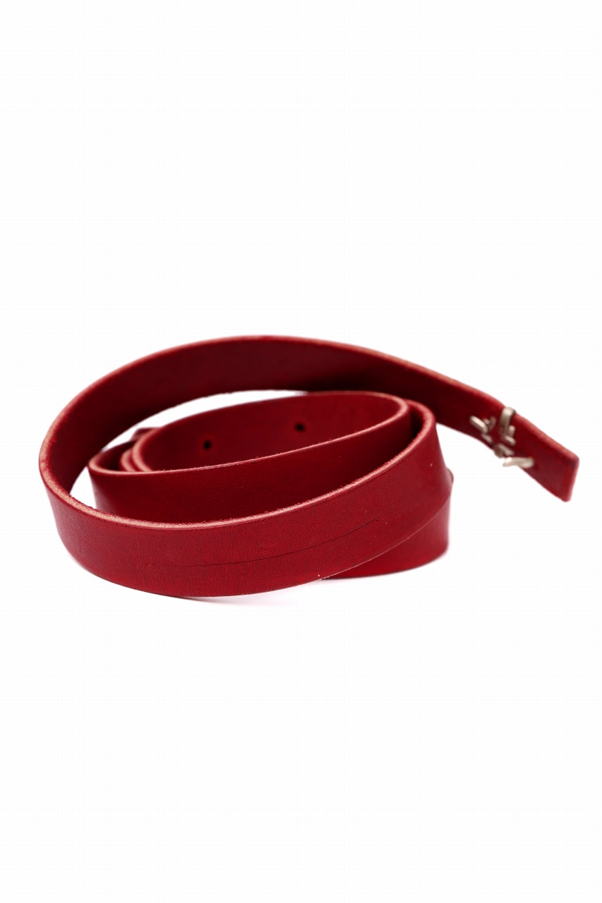 画像をギャラリービューアに読み込む, m.a+ double cross buckle skinny belt / EX+1B/GR3,0 (CHILI RED)