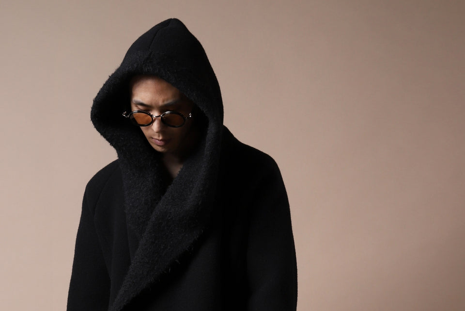 画像をギャラリービューアに読み込む, forme d'expression exclusive Hooded Robe Coat (Black)