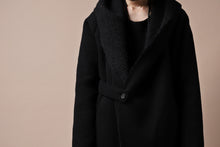 画像をギャラリービューアに読み込む, forme d'expression exclusive Hooded Robe Coat (Black)