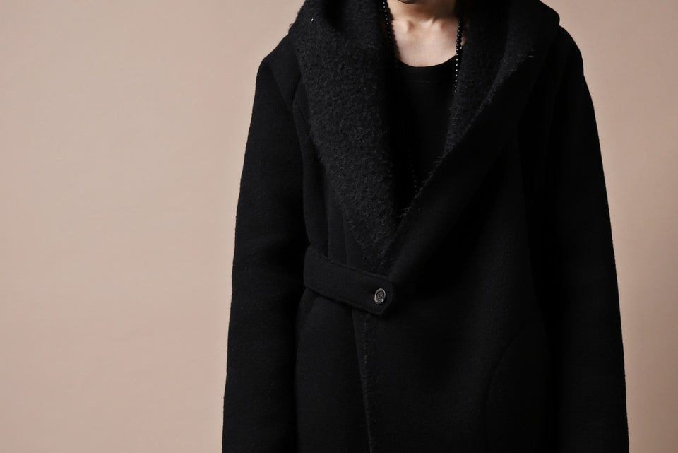 画像をギャラリービューアに読み込む, forme d'expression exclusive Hooded Robe Coat (Black)