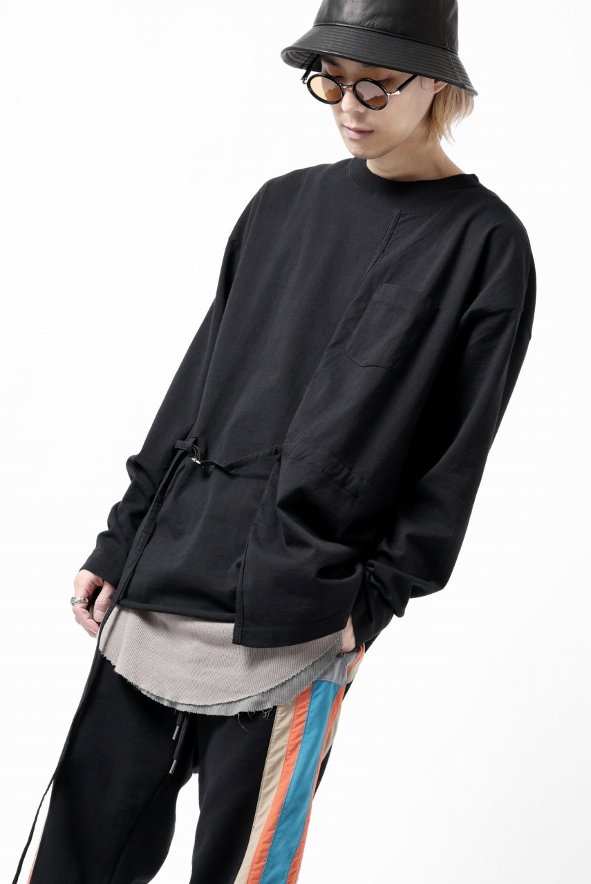 画像をギャラリービューアに読み込む, FACETASM ASSYMETRICAL BELTED LS TOP (BLACK)