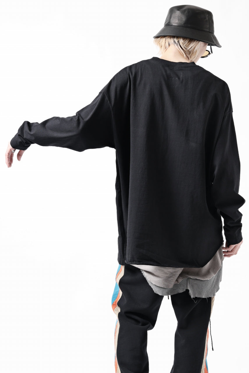 画像をギャラリービューアに読み込む, FACETASM ASSYMETRICAL BELTED LS TOP (BLACK)