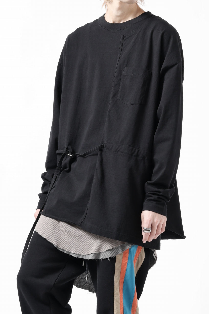 画像をギャラリービューアに読み込む, FACETASM ASSYMETRICAL BELTED LS TOP (BLACK)