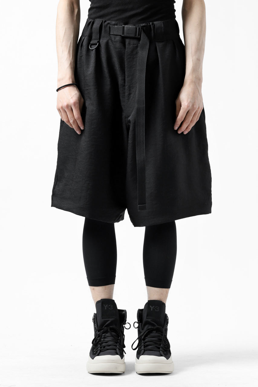 画像をギャラリービューアに読み込む, Y-3 Yohji Yamamoto CLASSIC TAILOR SHORT PANTS / POLY TWILL (BLACK)