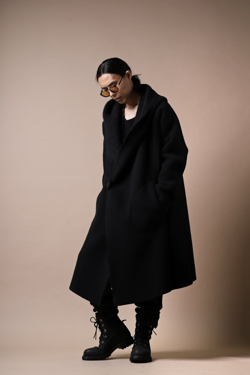 画像をギャラリービューアに読み込む, forme d'expression exclusive Hooded Robe Coat (Black)