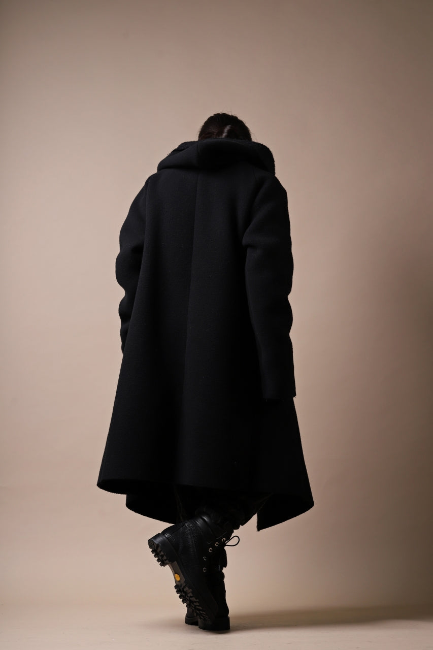 画像をギャラリービューアに読み込む, forme d'expression exclusive Hooded Robe Coat (Black)