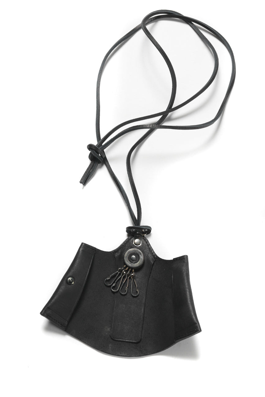 Load image into Gallery viewer, Portaille "Atelier Made" exclusive NECK KEY CASE / PUEBLO by Badalassi Carlo (BLACK)