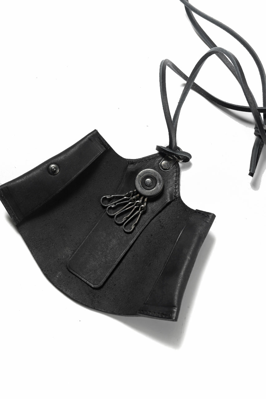 Load image into Gallery viewer, Portaille "Atelier Made" exclusive NECK KEY CASE / PUEBLO by Badalassi Carlo (BLACK)