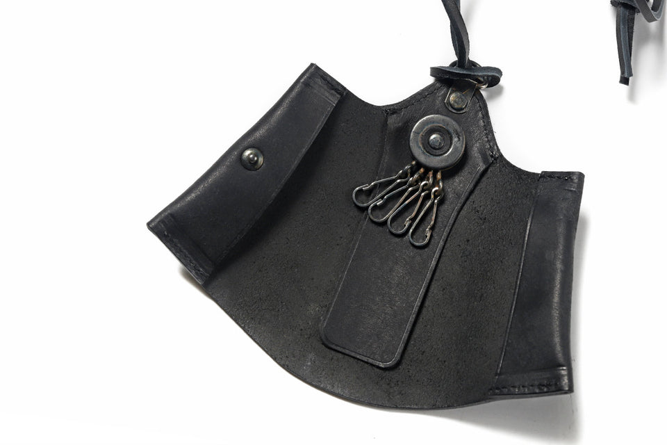 Load image into Gallery viewer, Portaille "Atelier Made" exclusive NECK KEY CASE / PUEBLO by Badalassi Carlo (BLACK)