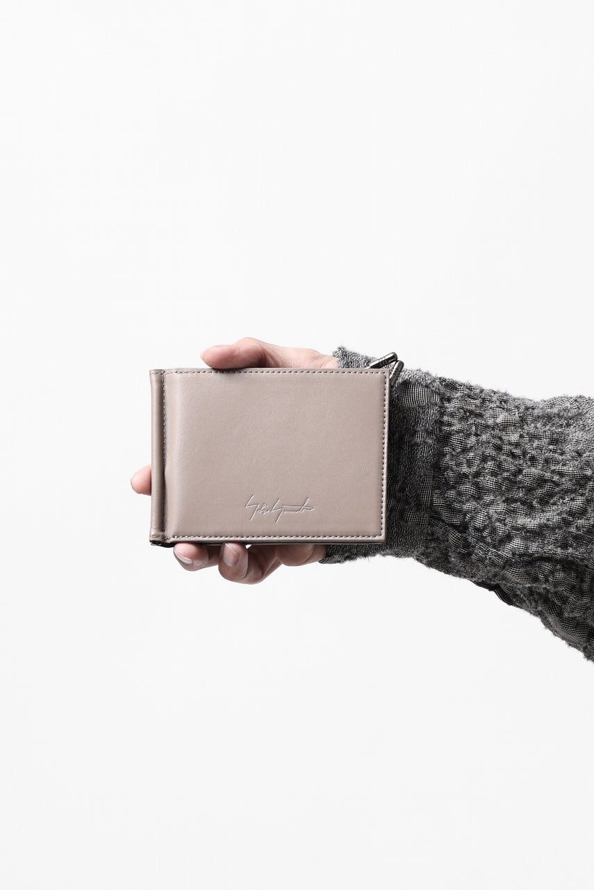 画像をギャラリービューアに読み込む, discord Yohji Yamamoto Money Clip Wallet / Soft Cow Skin Leather (BEIGE)