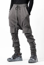 画像をギャラリービューアに読み込む, A.F ARTEFACT FLAP ZIP SARROUEL SKINNY PANTS / COTTON SWEAT (GREY)