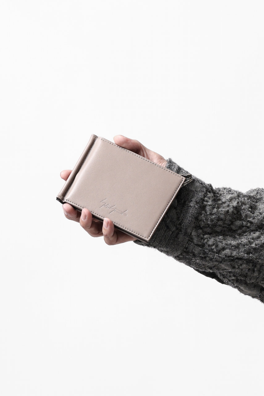 画像をギャラリービューアに読み込む, discord Yohji Yamamoto Money Clip Wallet / Soft Cow Skin Leather (BEIGE)