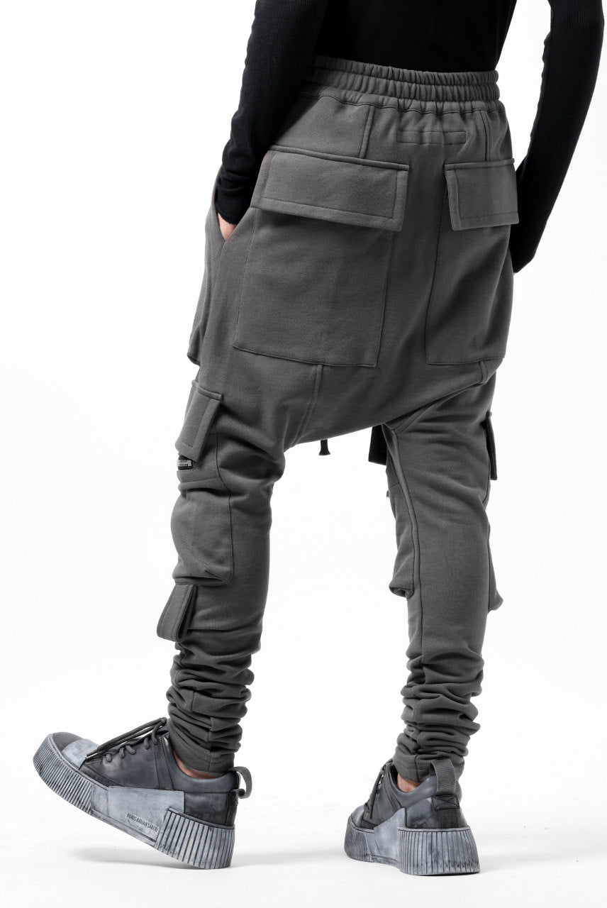 画像をギャラリービューアに読み込む, A.F ARTEFACT FLAP ZIP SARROUEL SKINNY PANTS / COTTON SWEAT (GREY)