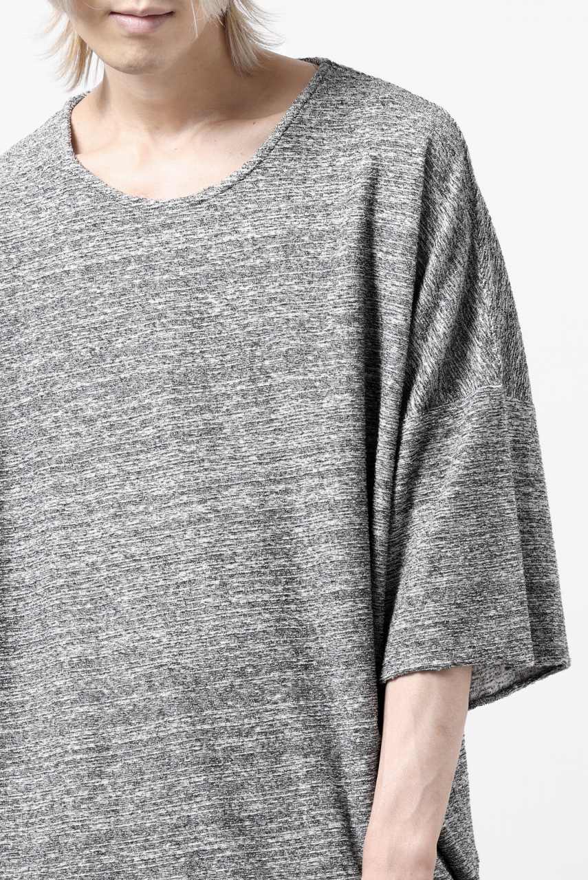 Load image into Gallery viewer, ISAMU KATAYAMA BACKLASH RANDOM PILE FABRIC SHORT SLEEVE CUT & SEWN (GREY)