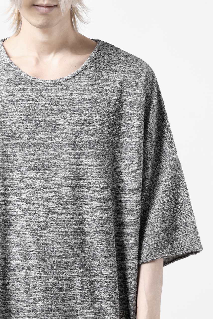 Load image into Gallery viewer, ISAMU KATAYAMA BACKLASH RANDOM PILE FABRIC SHORT SLEEVE CUT & SEWN (GREY)