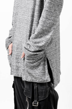 Load image into Gallery viewer, ISAMU KATAYAMA BACKLASH RANDOM PILE FABRIC LONG SLEEVE CUT & SEWN (GREY)