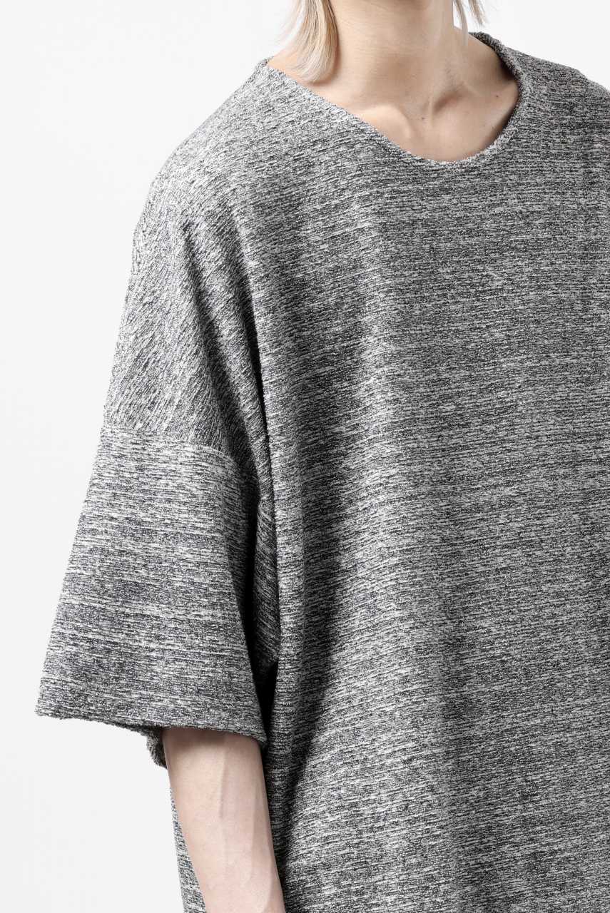 画像をギャラリービューアに読み込む, ISAMU KATAYAMA BACKLASH RANDOM PILE FABRIC S/S LOOSEY TOPS (GREY)