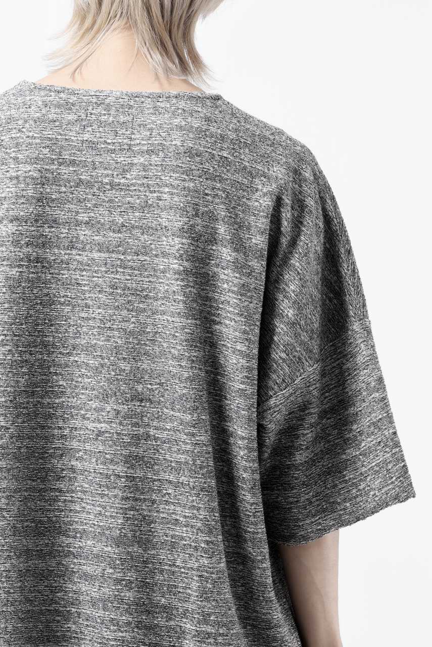 Load image into Gallery viewer, ISAMU KATAYAMA BACKLASH RANDOM PILE FABRIC SHORT SLEEVE CUT & SEWN (GREY)