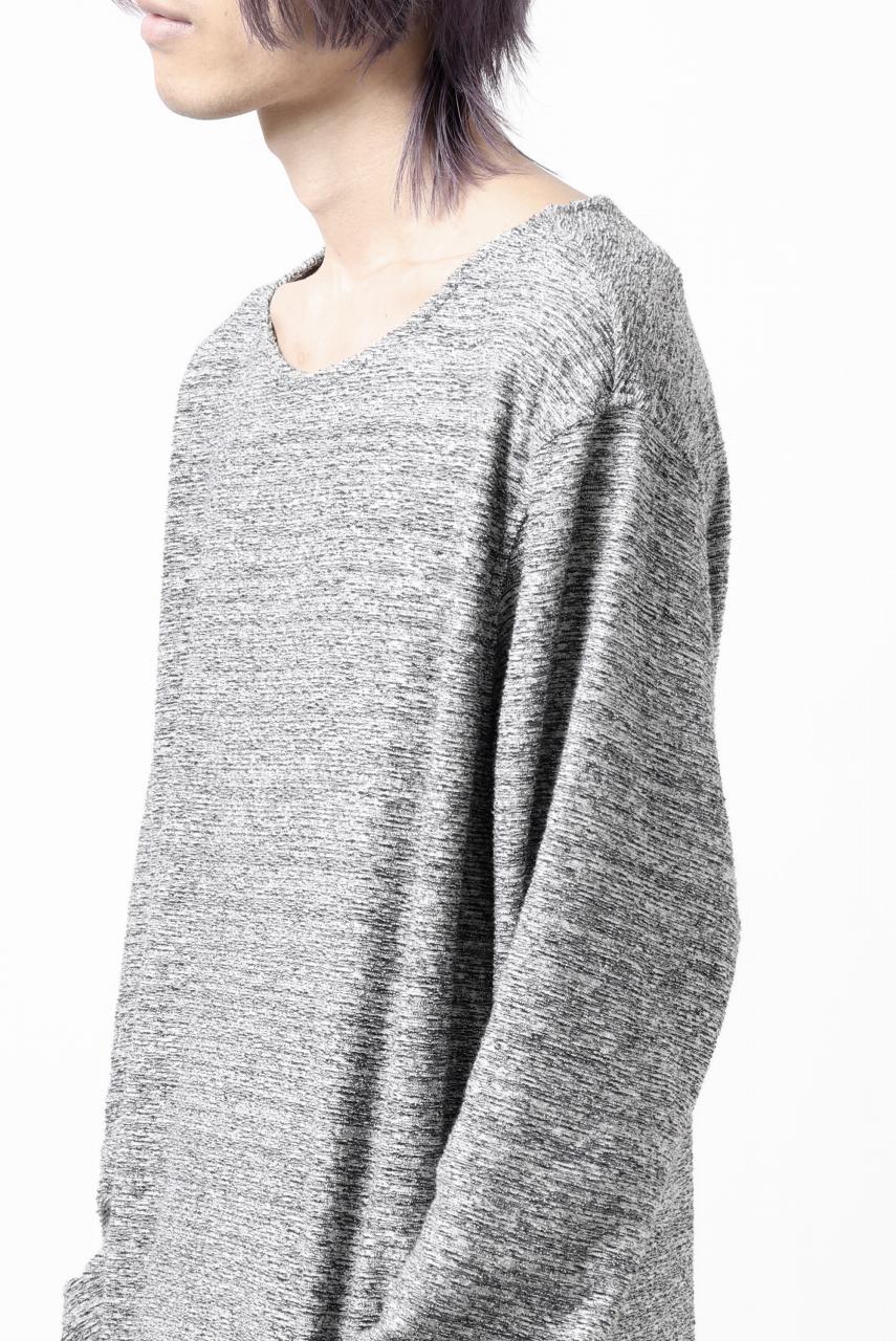 画像をギャラリービューアに読み込む, ISAMU KATAYAMA BACKLASH RANDOM PILE FABRIC L/S RELAXY TOPS (GREY)