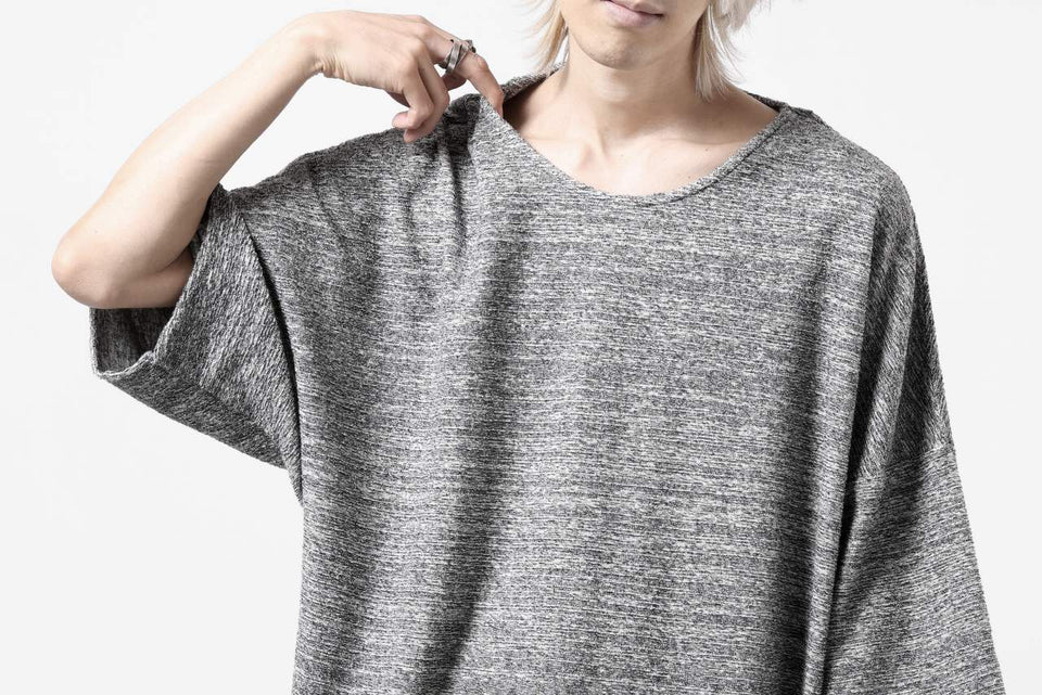 画像をギャラリービューアに読み込む, ISAMU KATAYAMA BACKLASH RANDOM PILE FABRIC S/S LOOSEY TOPS (GREY)